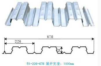 縮口樓承板YX51-226-678型